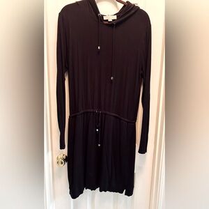 Michael Kors Black Hoodie Dress